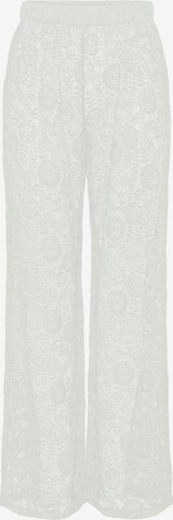 PIECES Wide leg Broek 'OLLINE' in Wit: voorkant