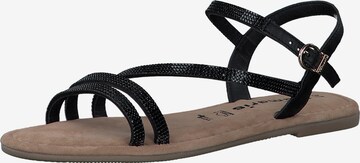 TAMARIS Strap sandal in Black: front