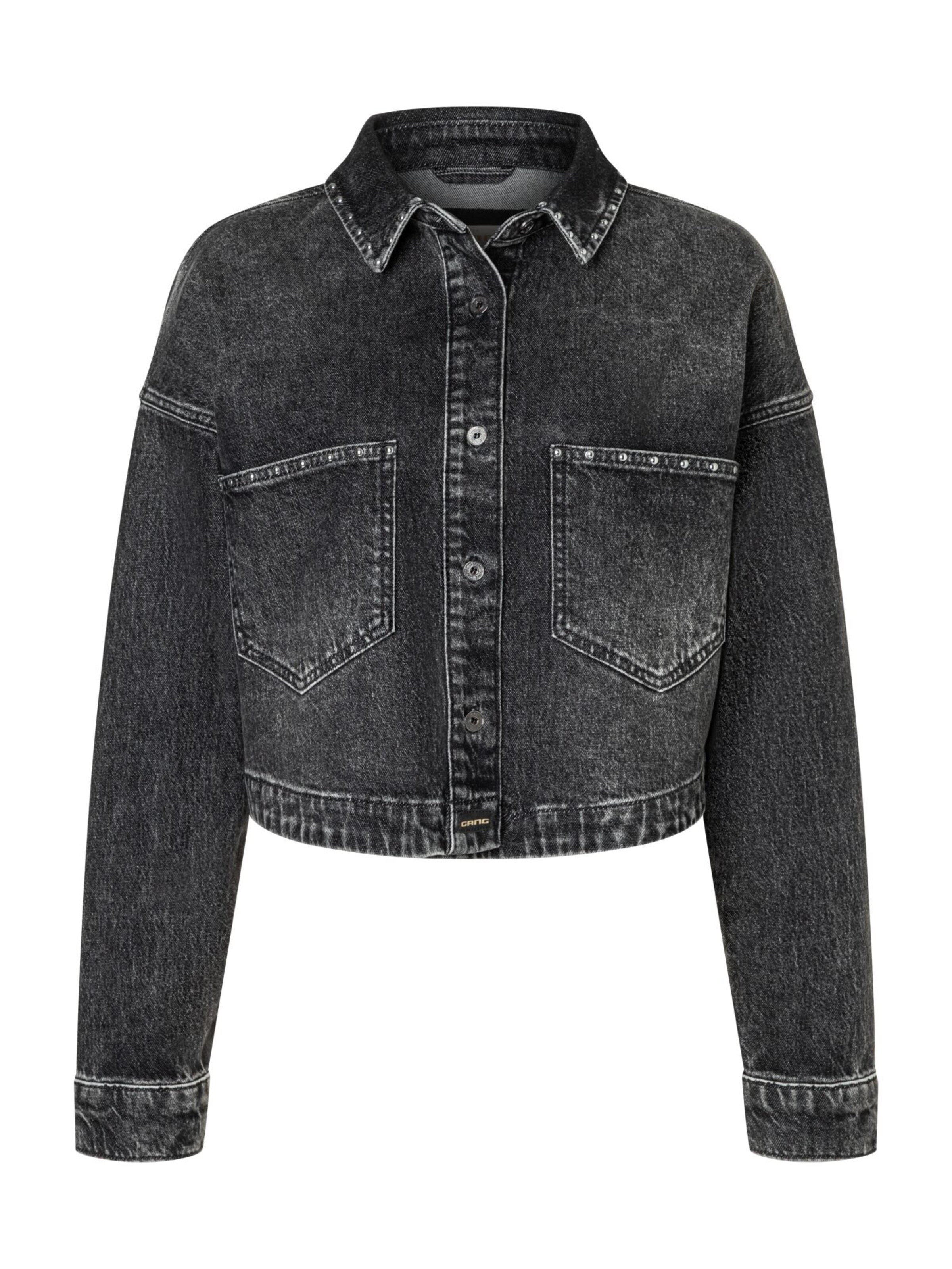 Gang Jacke '94LUNA CROPPED' in Schwarz: Vorderseite
