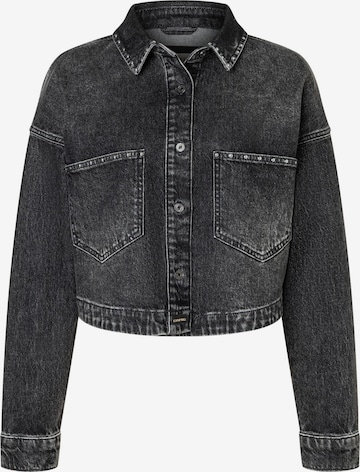 Gang Tussenjas '94LUNA CROPPED' in Zwart: voorkant