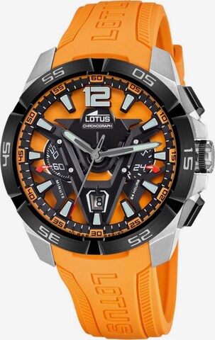 Montre à affichage analogique Lotus en orange : devant
