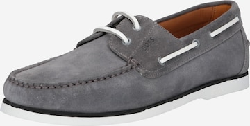 BOSS Black Moccasins 'Bannie' in Grey: front