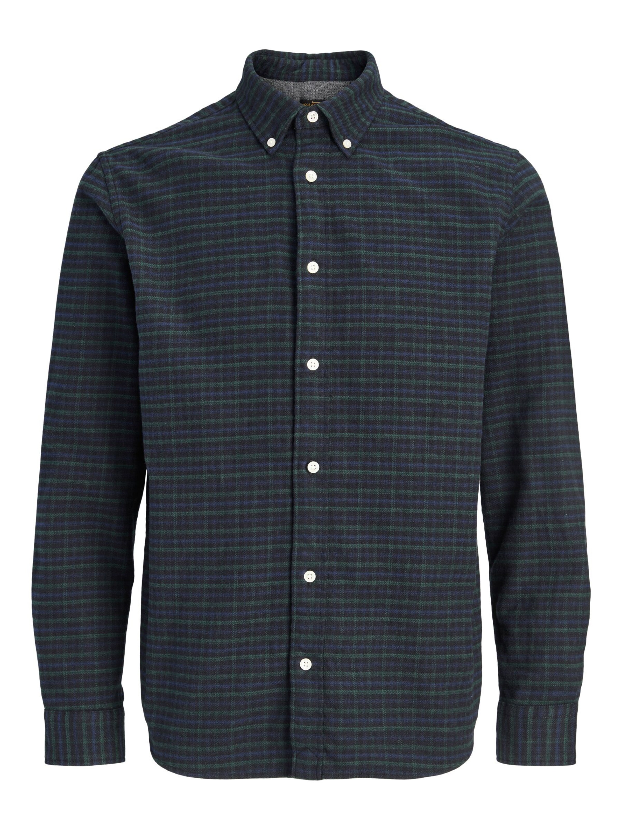 JACK & JONES Regular fit Button Up Shirt in Blue: front