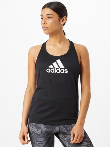 ADIDAS SPORTSWEAR Αθλητικό τοπ 'Aeroready Designed 2 Move Logo' σε μαύρο: μπροστά