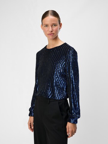 Camicia da donna 'OBJDotti Sansiba' di OBJECT in blu: frontale