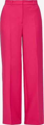 s.Oliver BLACK LABEL Wide leg Trousers with creases in Pink: front