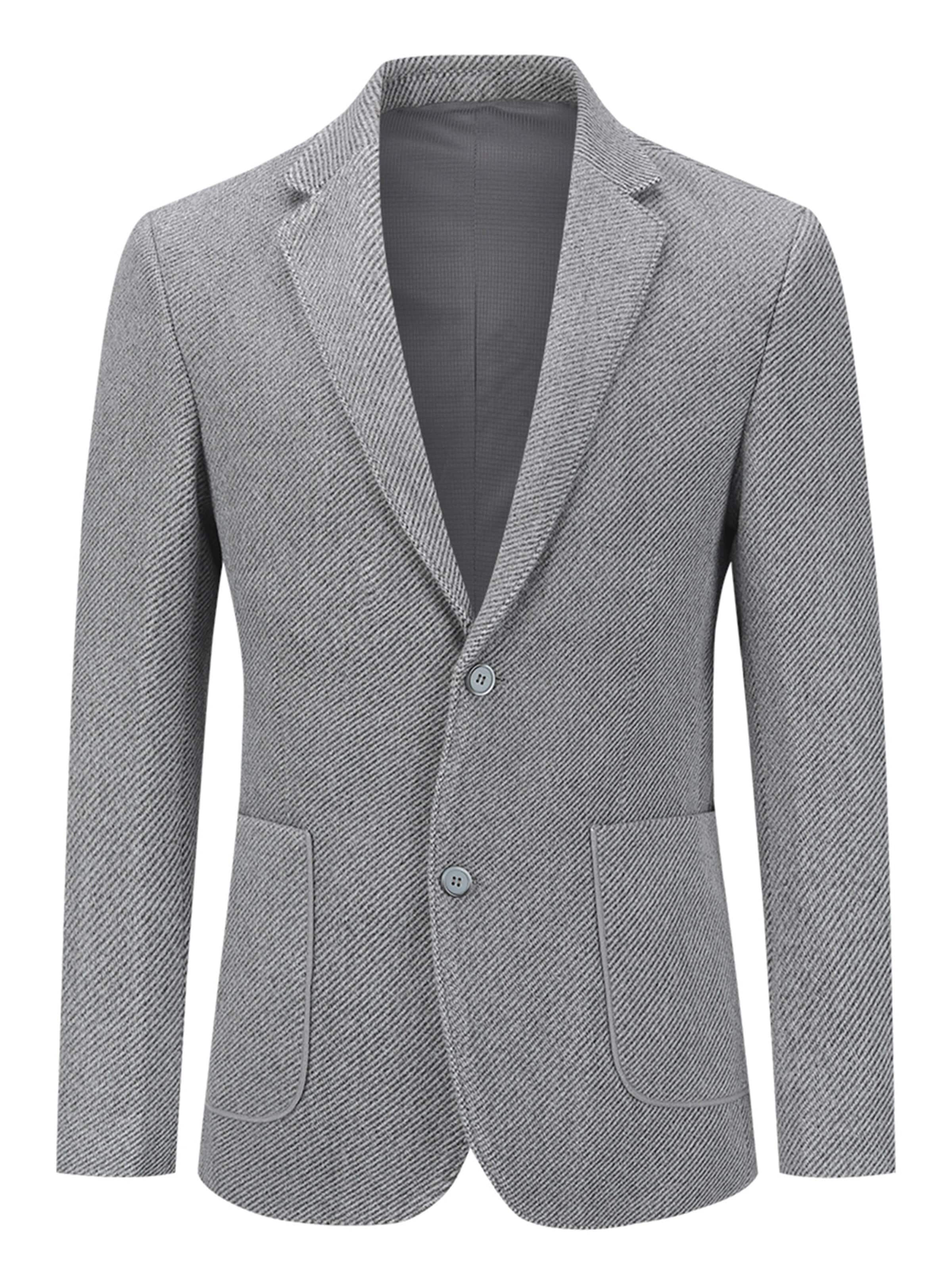 YOUTHUP Slim fit Suit Jacket in Grey: front