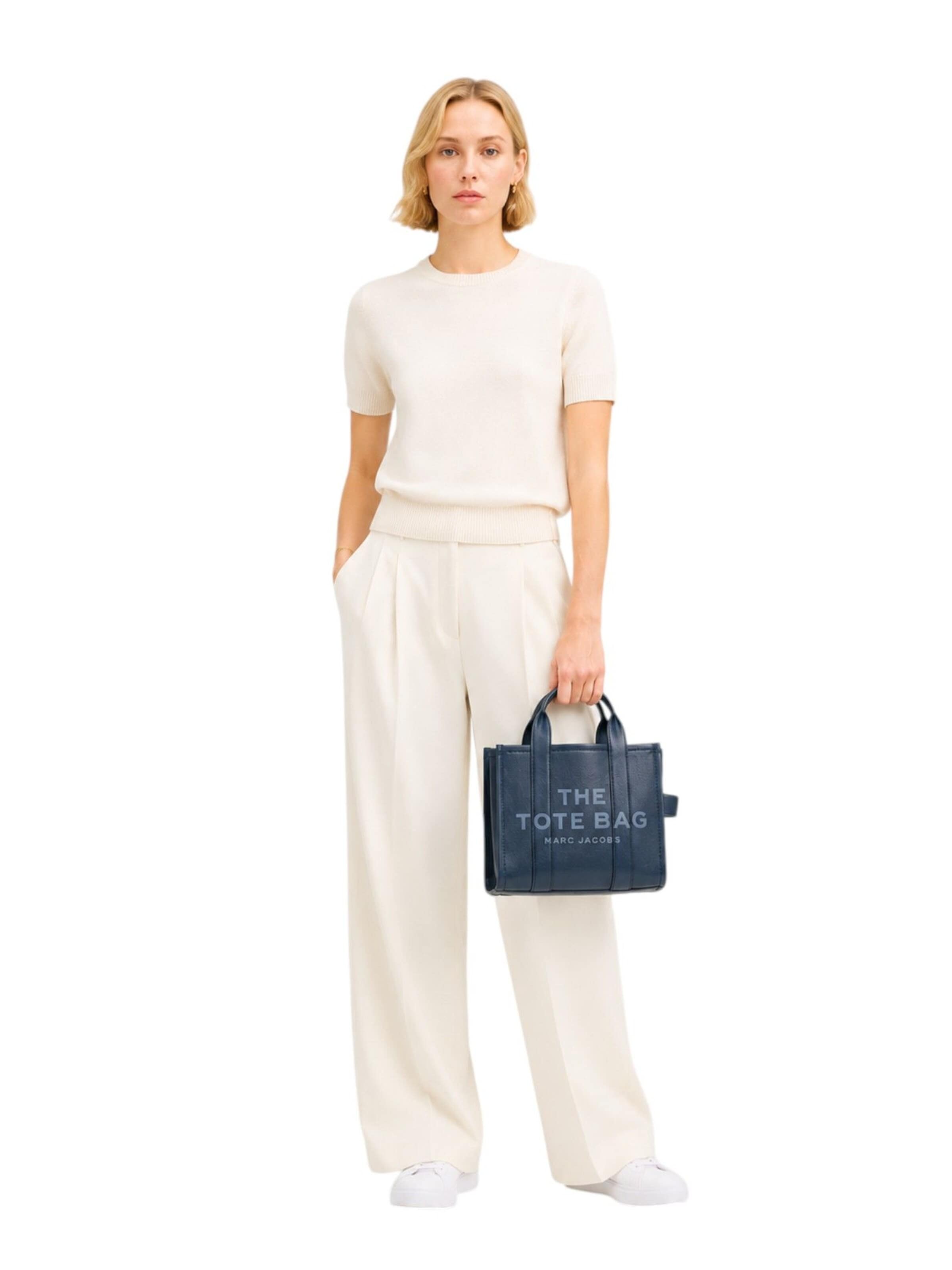 Marc Jacobs - Bolso de mano 'The Small Tote' en azul: frente