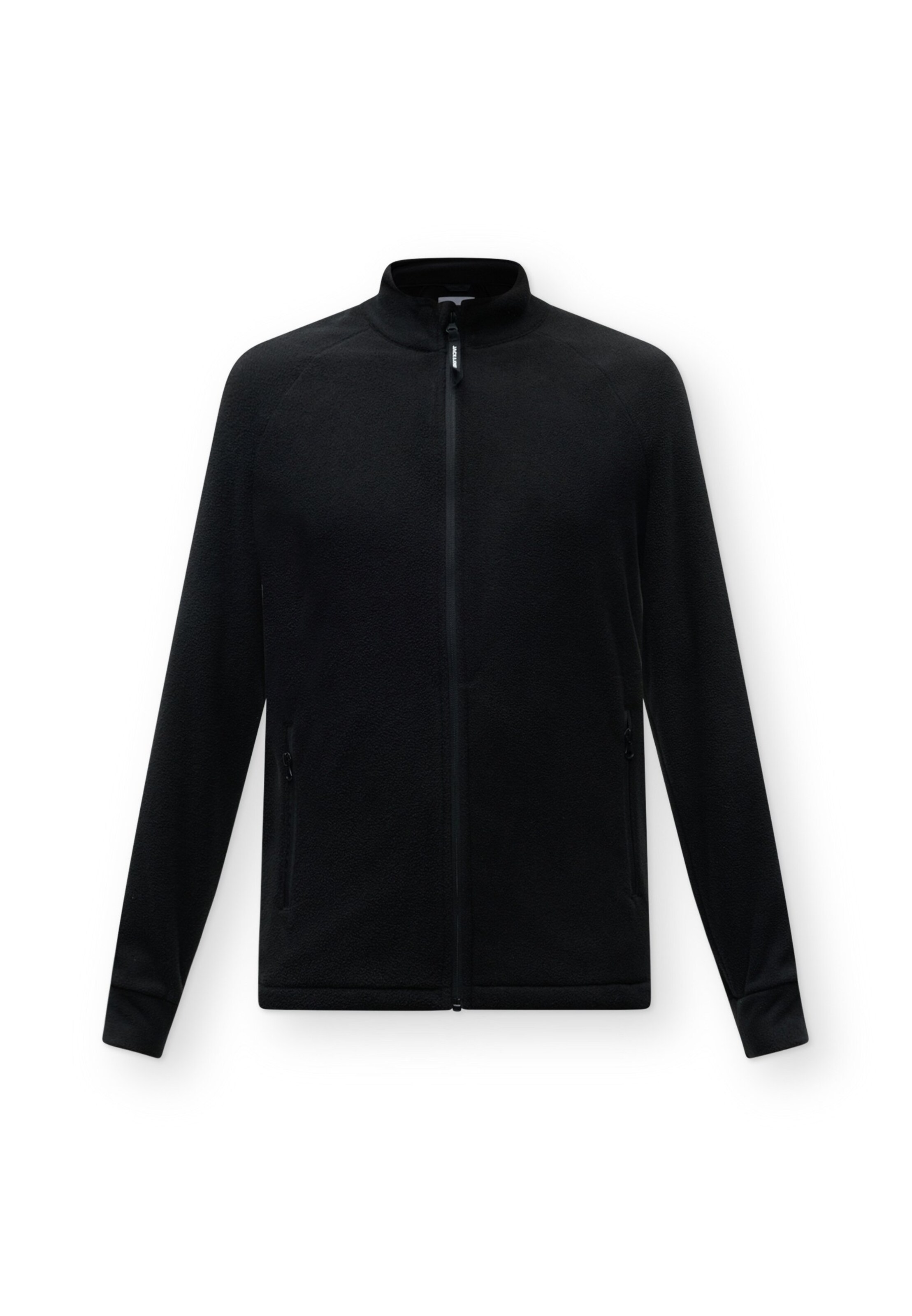 JACK & JONES Флисовая куртка 'JJPLUTO' в Черный: спереди