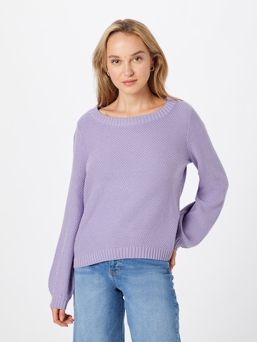 ICHI Sweater in Purple: front