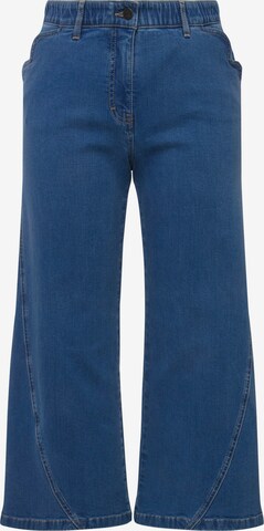 Ulla Popken Bootcut Jeans in Blauw: voorkant