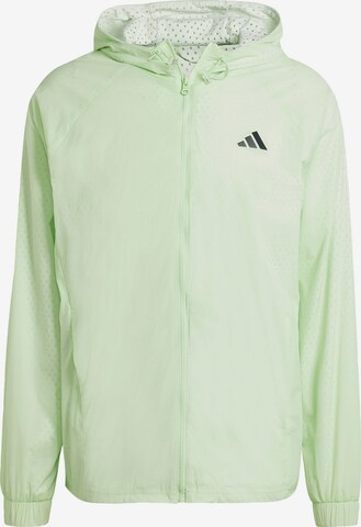 ADIDAS PERFORMANCE Athletic Jacket in Green: front