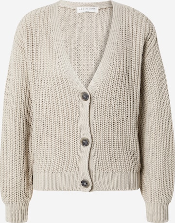 JAN 'N JUNE Knit Cardigan 'LENA' in Beige: front