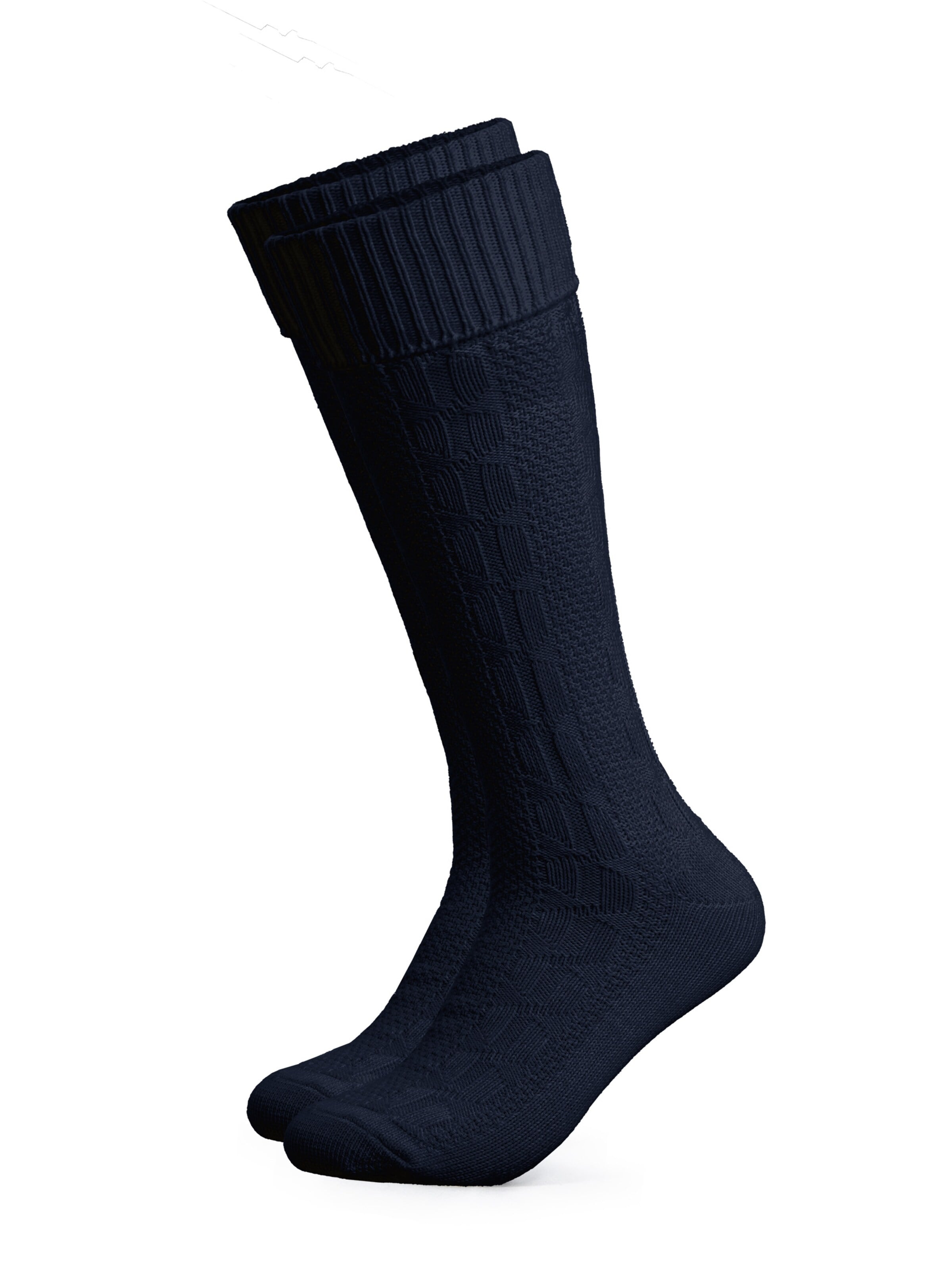 HerzSticht Trachtensocken 'Silberdistel'‌‌‌‌‌‌‌‌ in Blau: Vorderseite