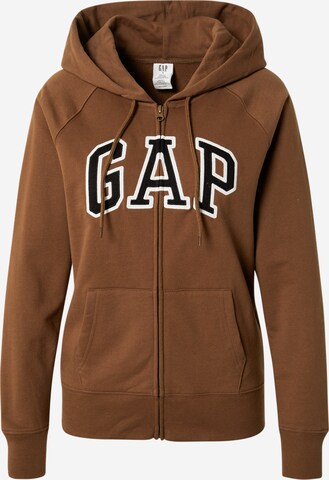 GAP Sweatvest 'FASH' in Bruin: voorkant