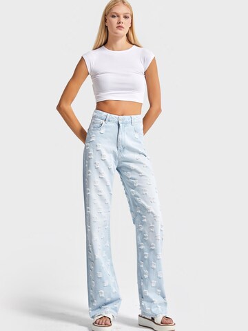 IT'S BASIC Regular Jeans 'Straight High Rise Jeans' in Blue: front