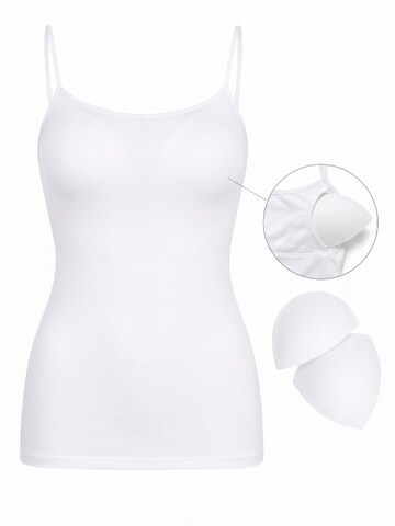 fashionshowcase - Top 'CALIRA – Camisole Top' en blanco: frente