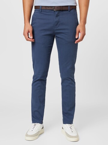 Lindbergh Slim fit Chino Pants 'Superflex' in Blue: front