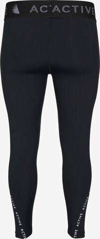 Active by Zizzi Skinny Sportbroek 'ADOLY' in Zwart