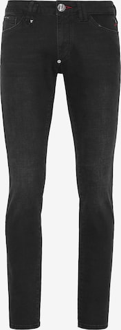 Philipp Plein - Calças de ganga em preto: frente