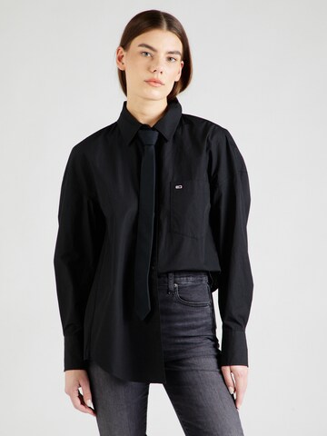 Tommy Jeans Bluse in Schwarz: predná strana