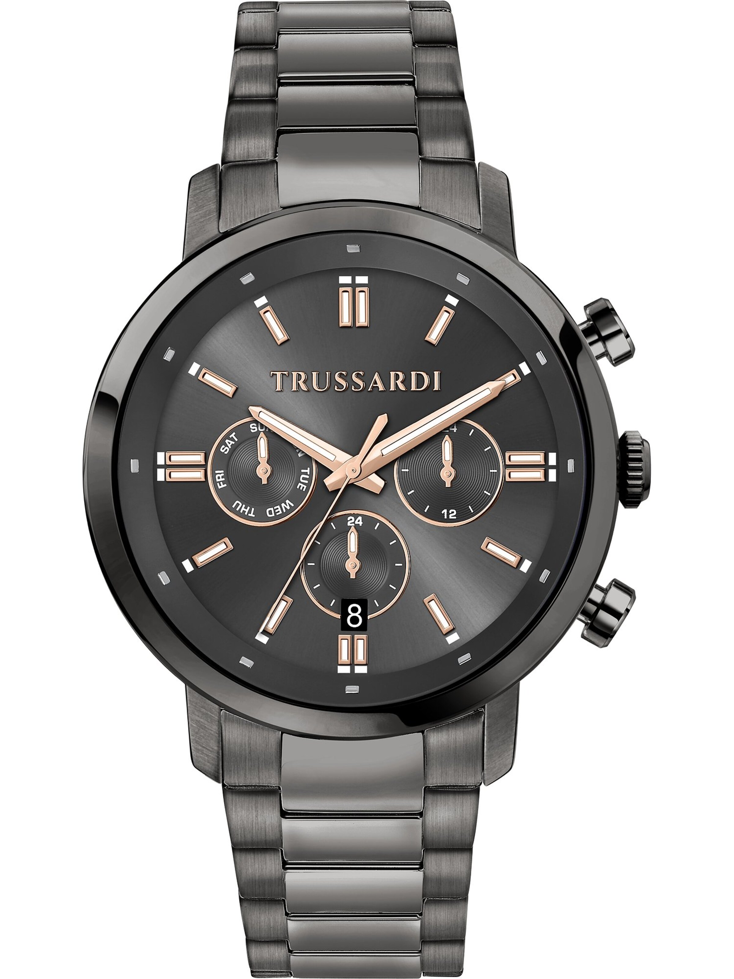 Trussardi Uhr in Grau: Vorderseite