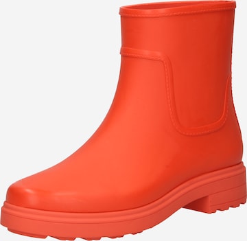 Calvin Klein Rubber Boots in Orange: front