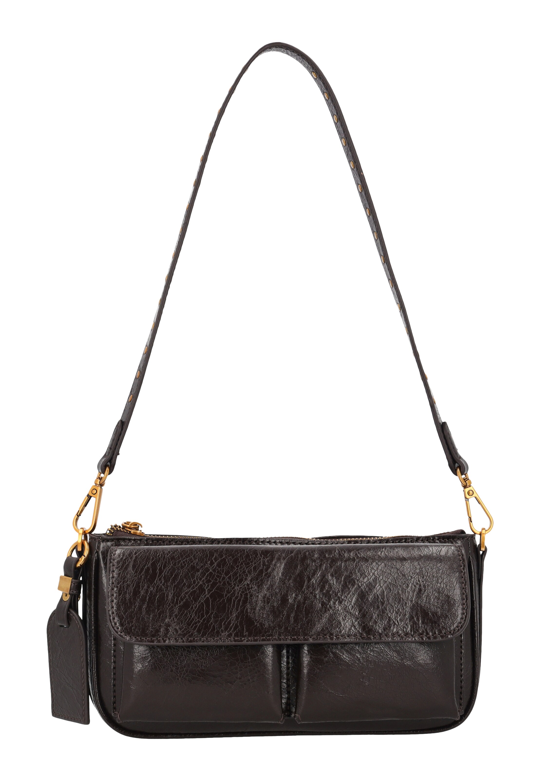 Usha - Bolso de hombro en marrón: frente