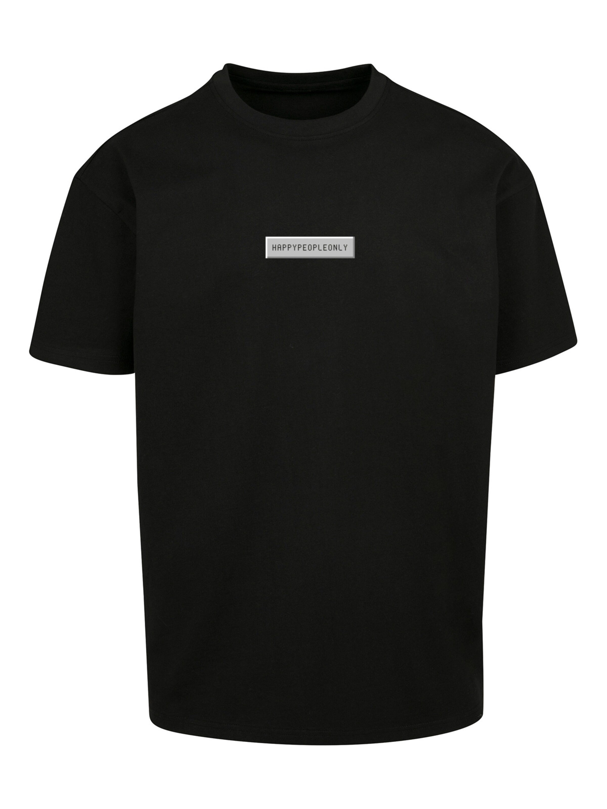 F4NT4STIC Shirt 'SIlvester Party Happy People Only' in Schwarz: Vorderseite