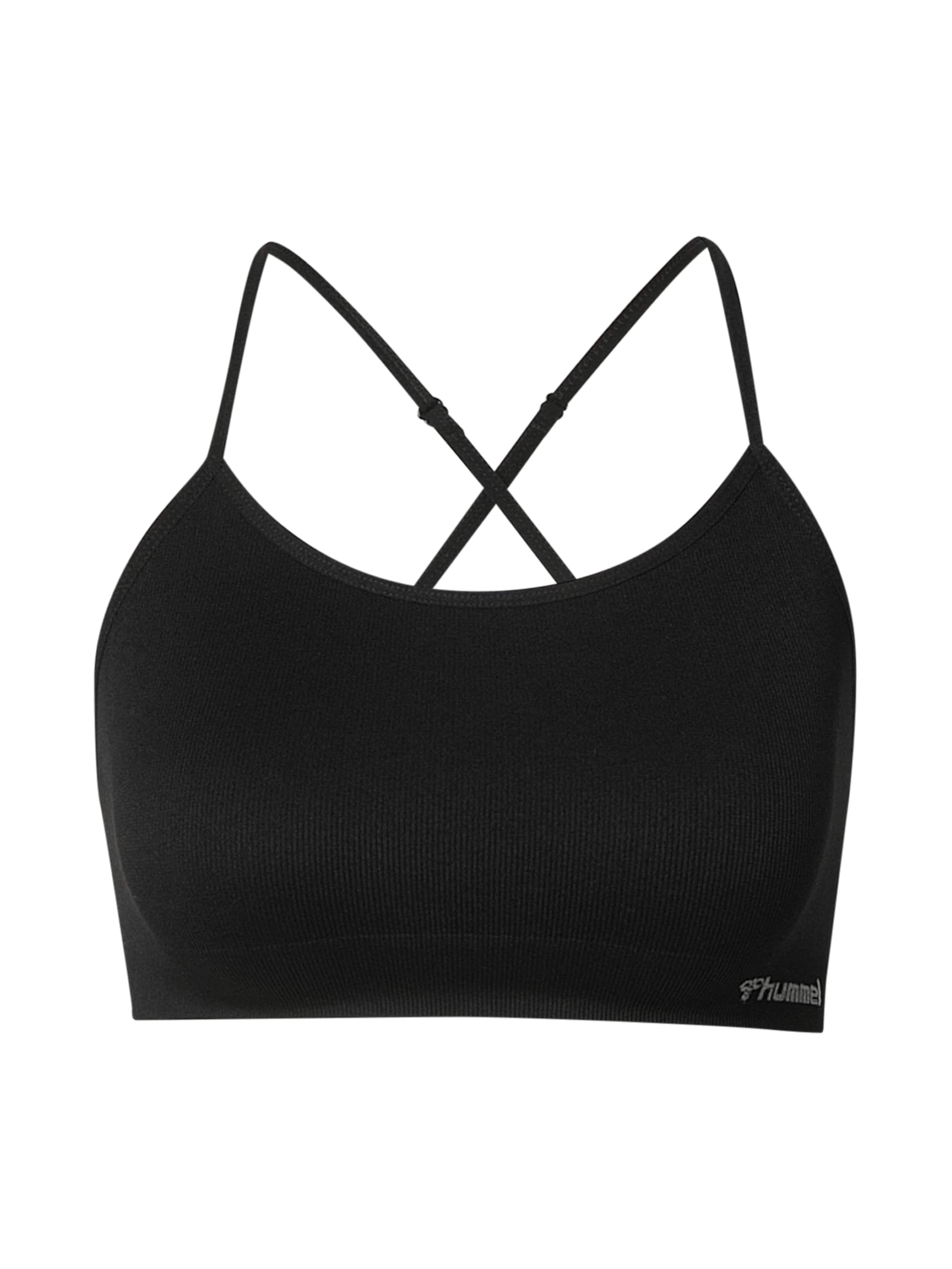 Hummel Bustier Sports-BH 'Juno' i sort: forside