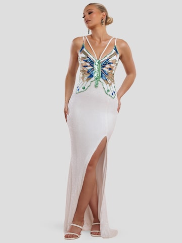 Robe GODDIVA en blanc : devant
