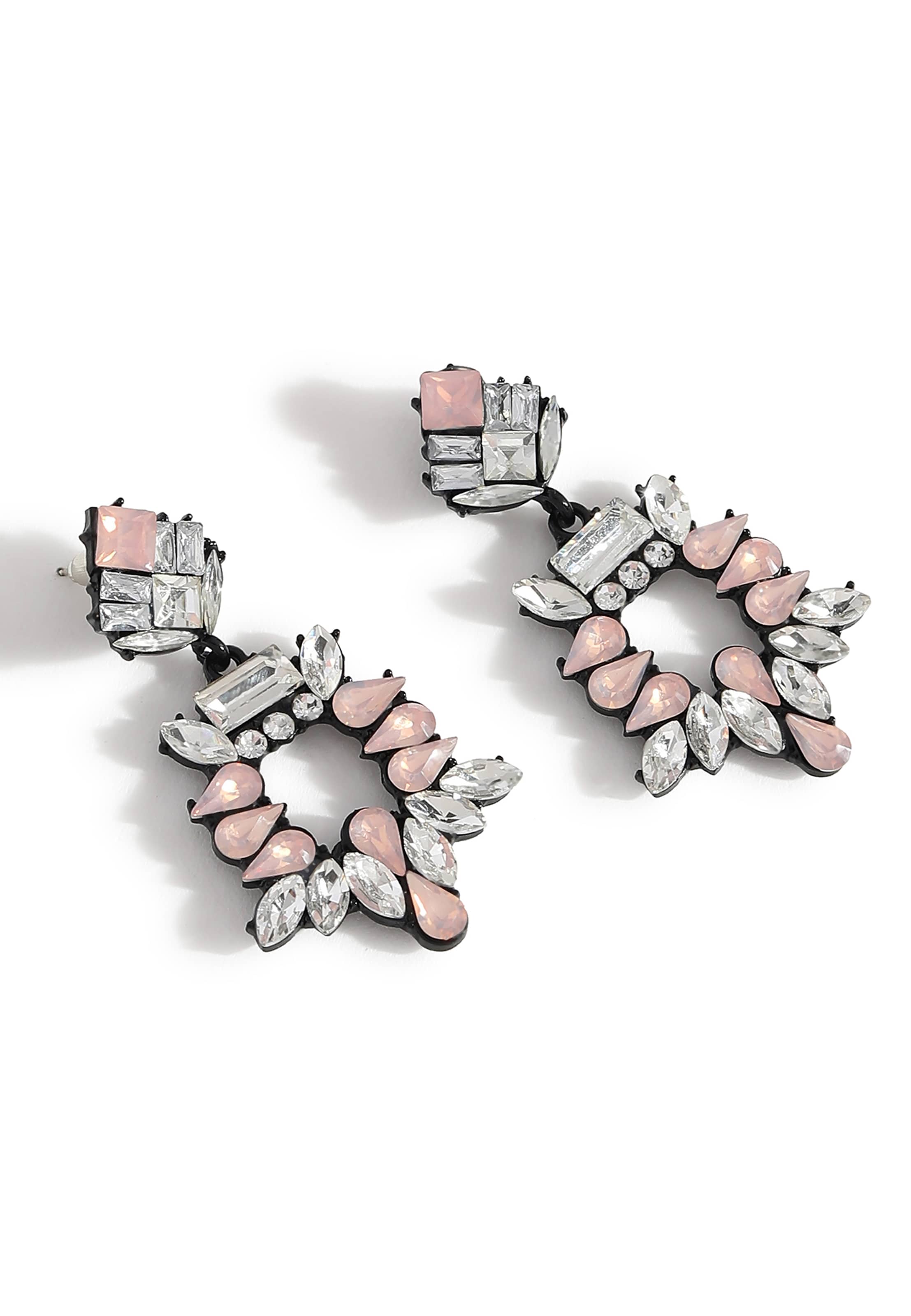 Boucles d'oreilles 'Margot' SOHI en rose : devant