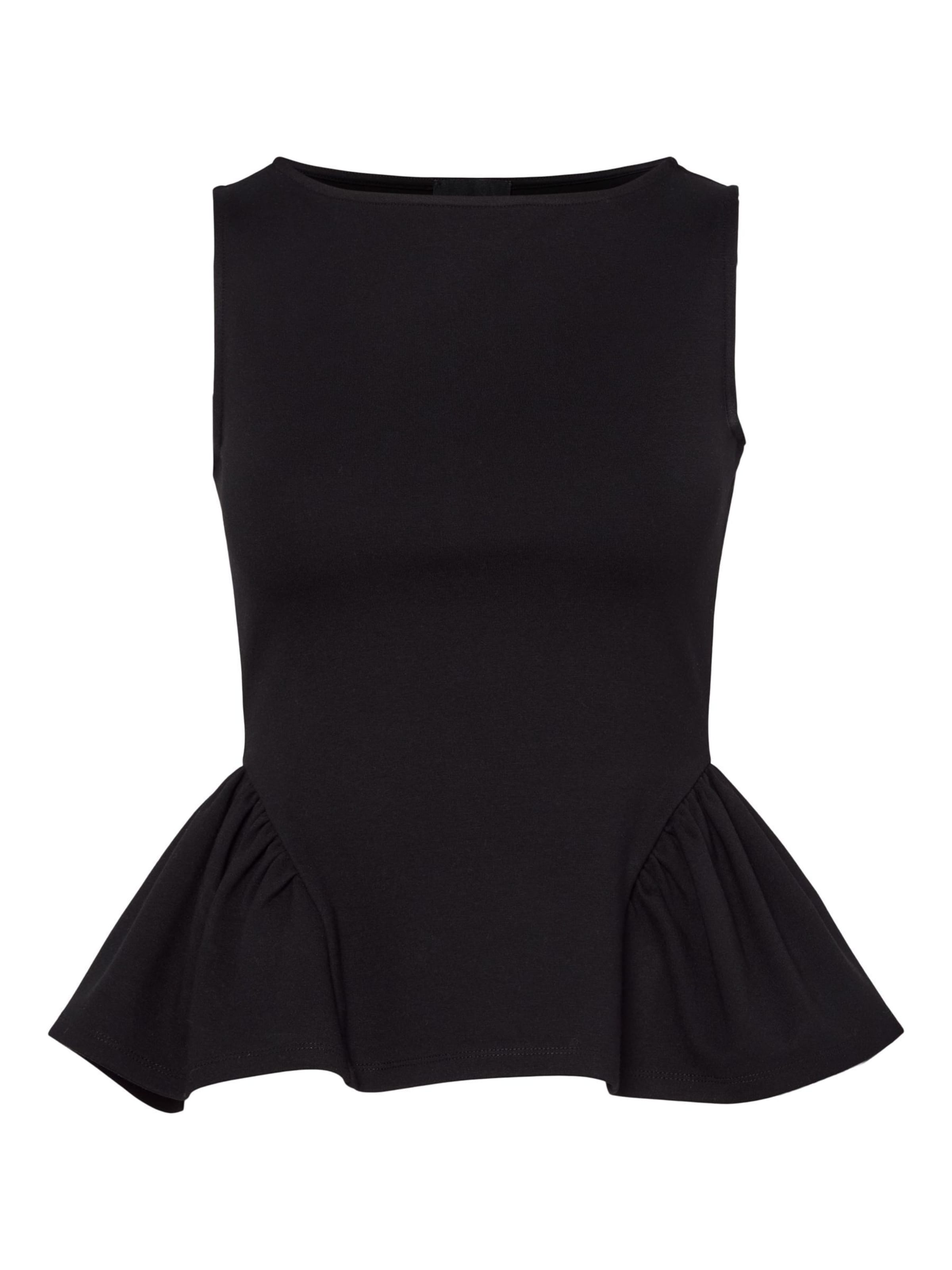 PIECES - Top 'PCJILLY' en negro: frente