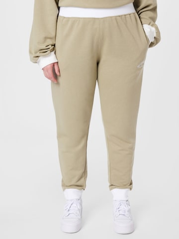 Public Desire Curve Tapered Pants in Beige: front