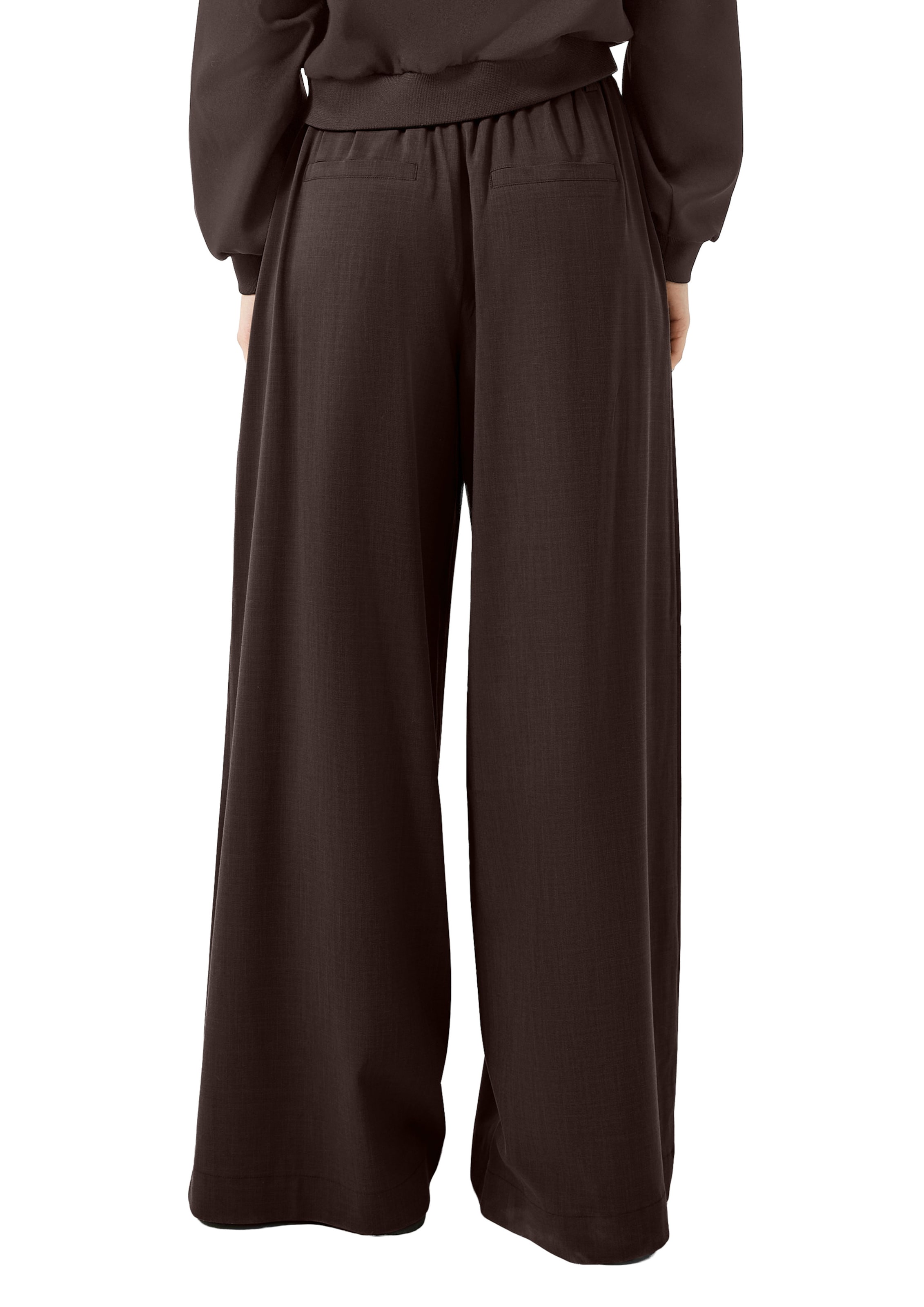 QS Wide Leg Hose in Braun
