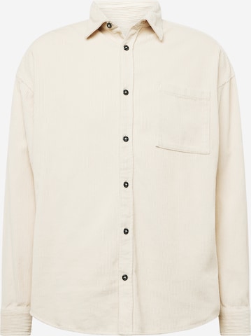 Coupe regular Chemise 'DIGITAL' JACK & JONES en beige : devant