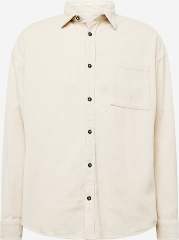 JACK & JONES Regular fit Button Up Shirt 'DIGITAL' in Beige: front