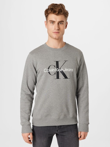 Calvin Klein Jeans Sweatshirt in Grey: front