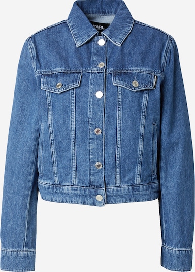 Karl Lagerfeld Veste mi-saison 'ikonik' en bleu denim / noir / argent, Vue avec produit