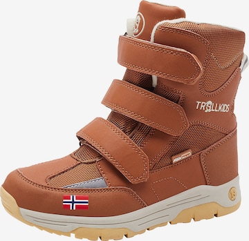 TROLLKIDS Boots 'Lofoten' in Brown: front