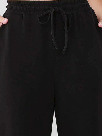 Hiccup Wide Leg Hose in Schwarz