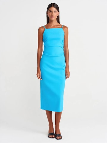 Dilvin Midi Kleid in Blau: Vorderseite