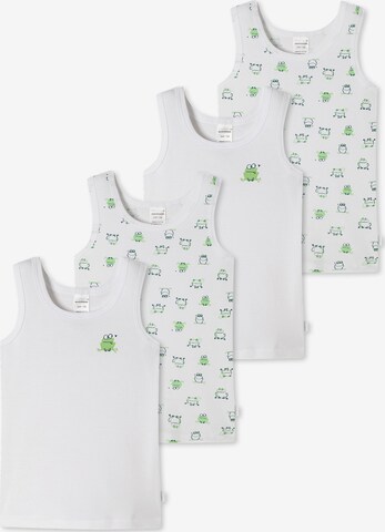 Maillot de corps ' Fine Rib Organic Cotton ' SCHIESSER en vert : devant