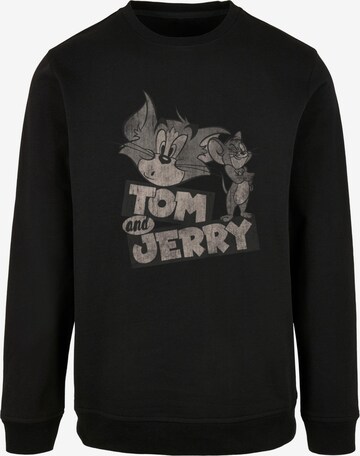 ABSOLUTE CULT Sweatshirt 'Tom And Jerry - Cartoon' in Zwart: voorkant