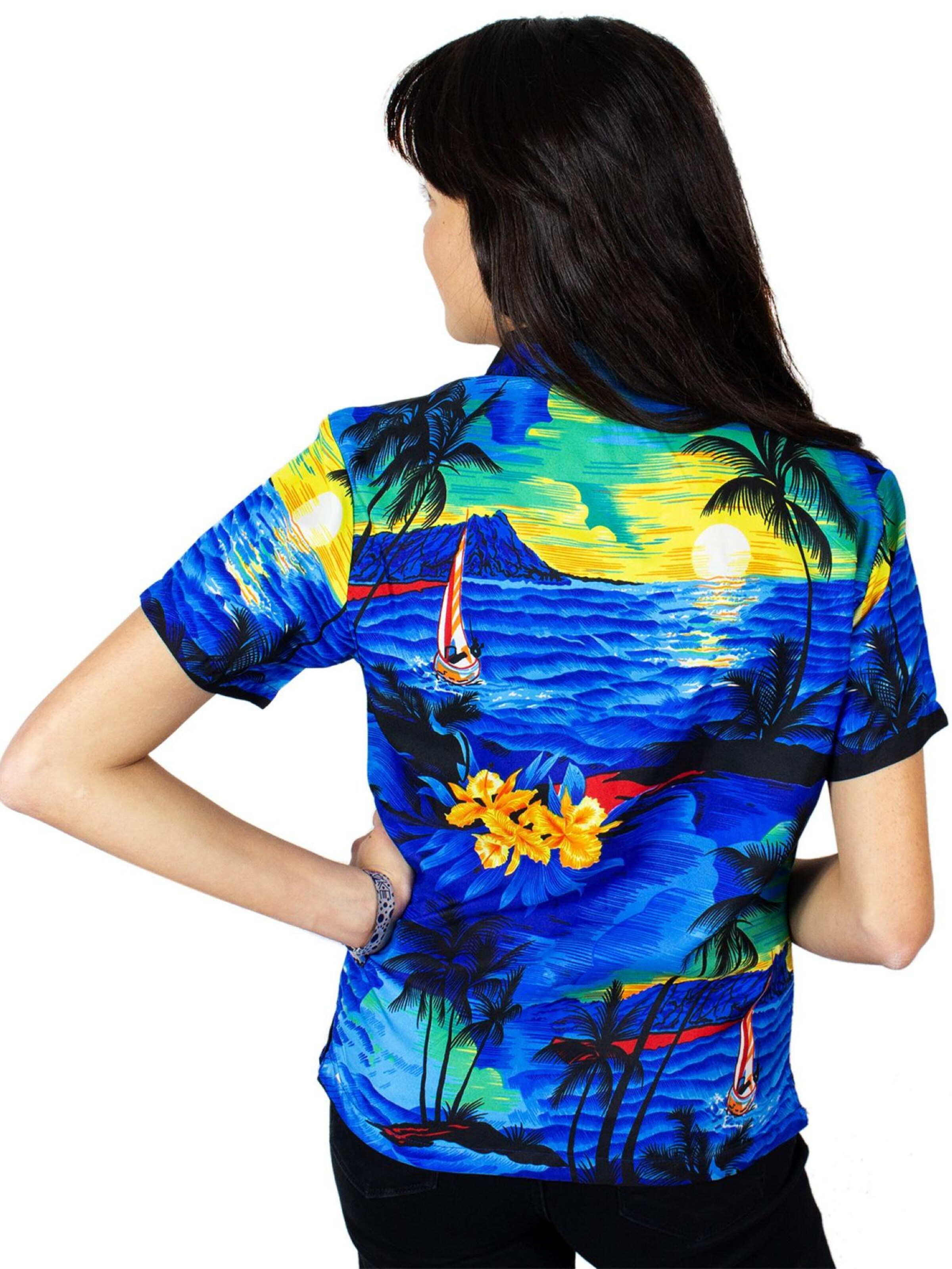 King Kameha Blouse 'Surf' in Blue