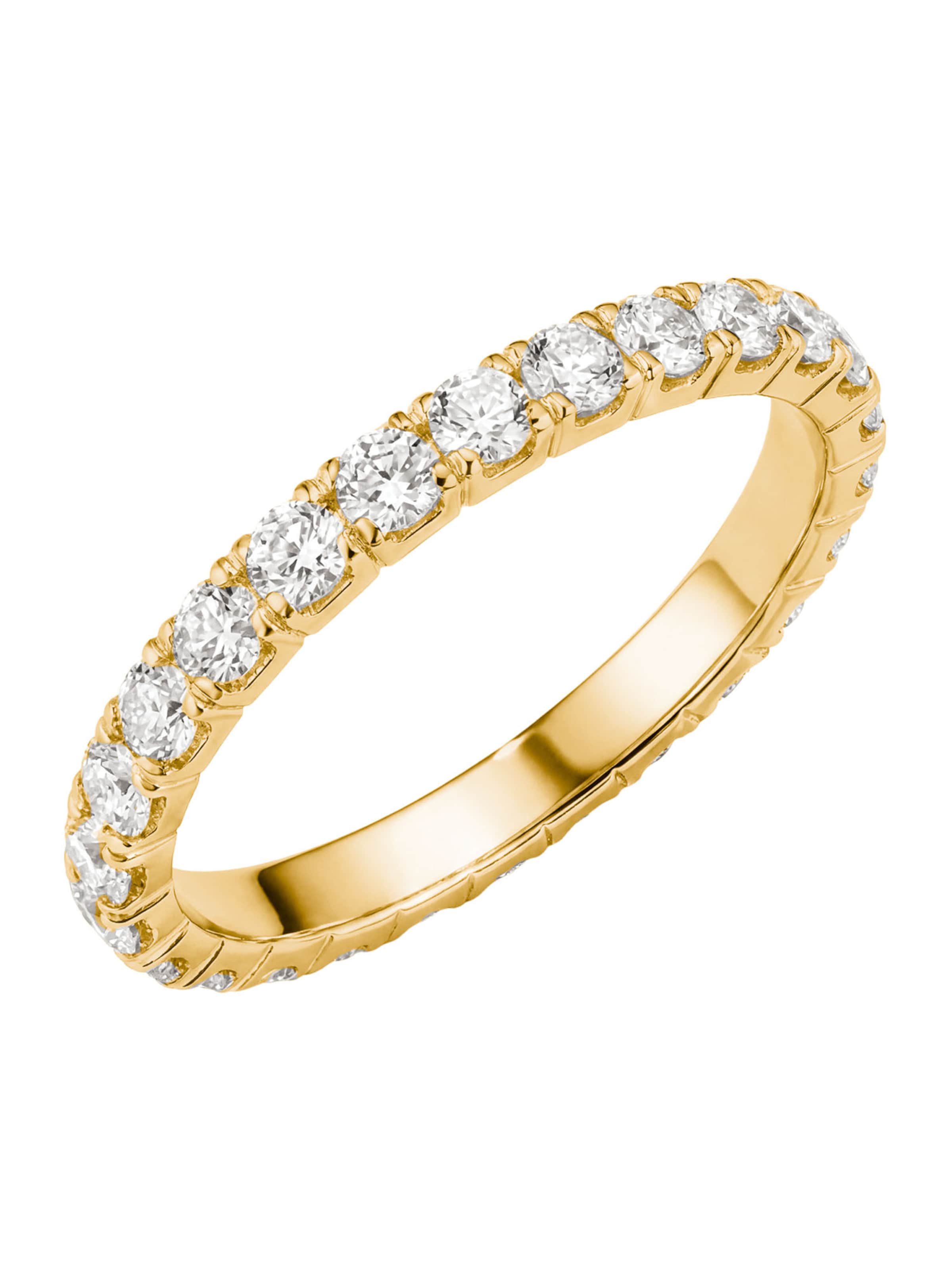 Thomas Sabo Ring mit weißem Zirkonia in Gold: Vorderseite