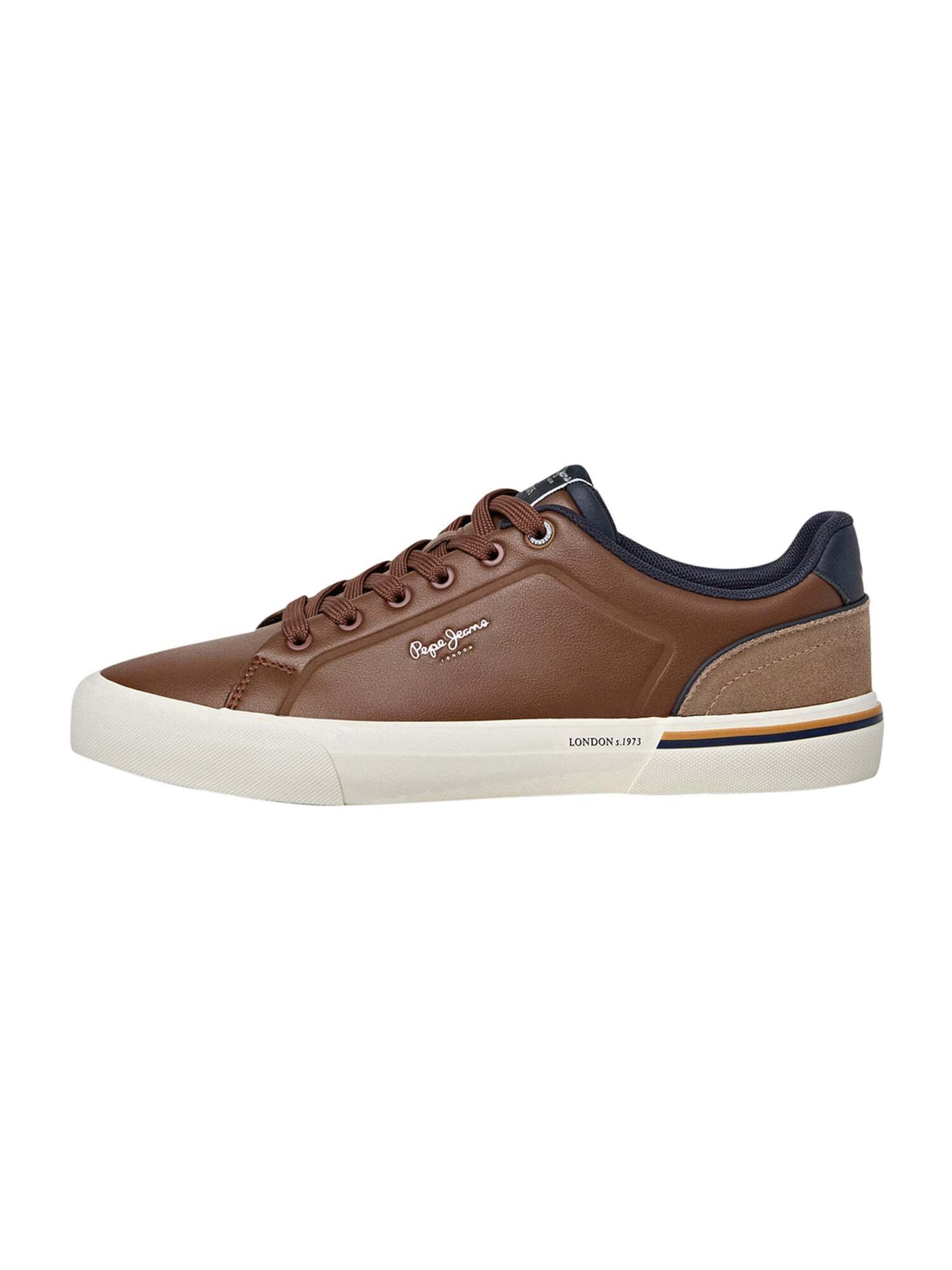 Baskets basses 'KENTON CAMPUS M' Pepe Jeans en marron : devant