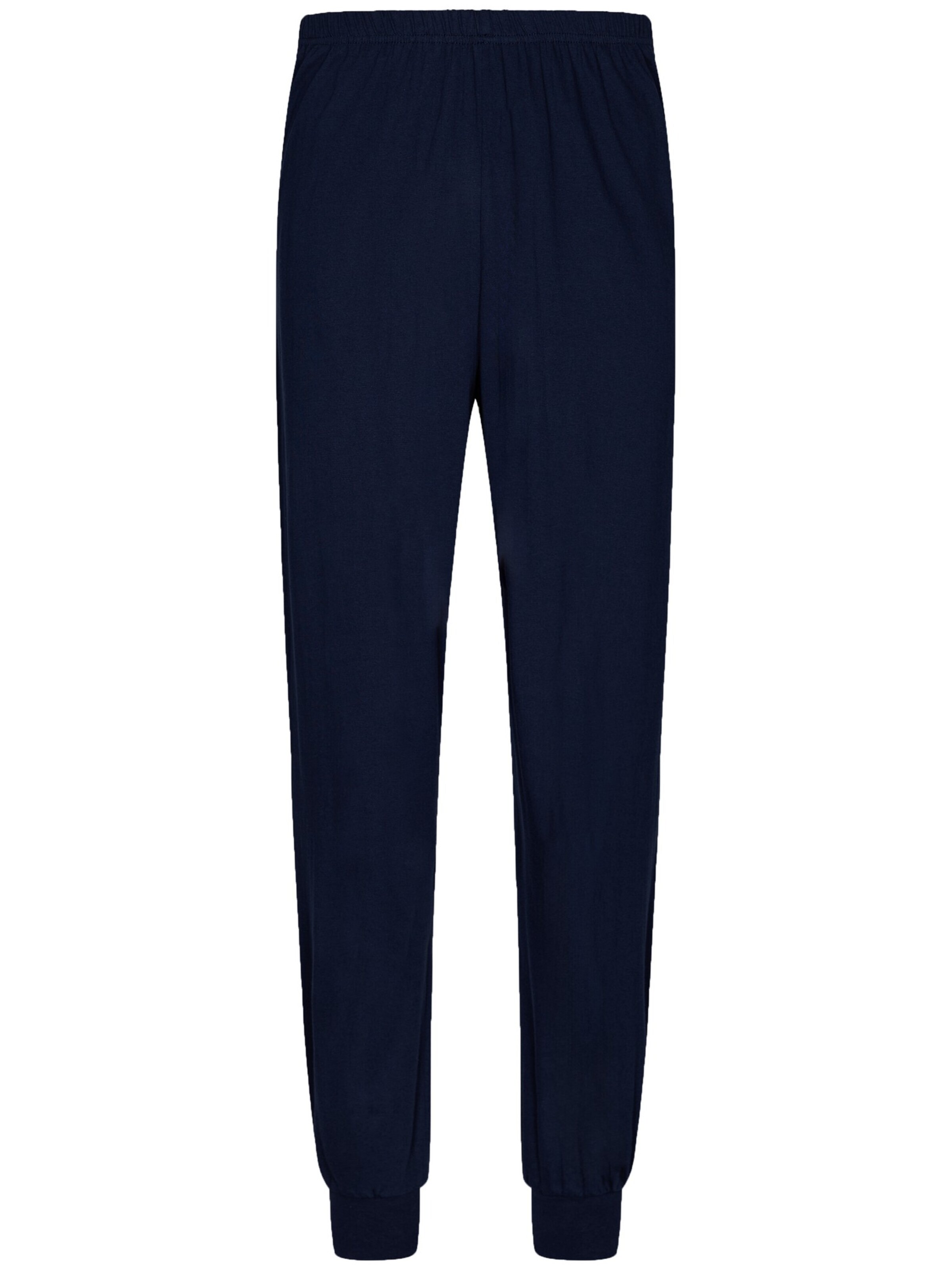 Pastunette Pyjama lang 'Blue Draft' in Blauw