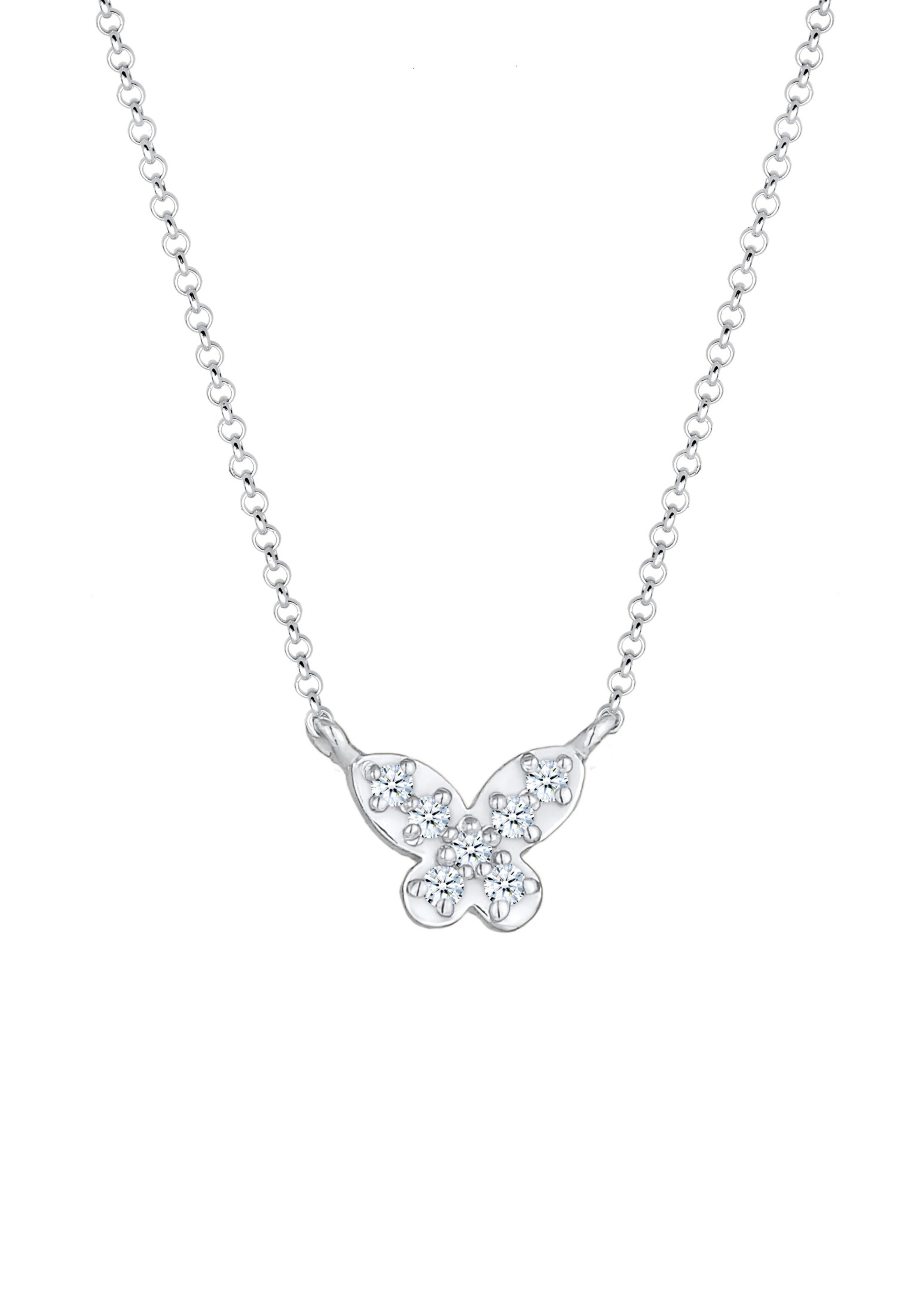 Elli DIAMONDS Necklace 'Schmetterling' in Silver: front
