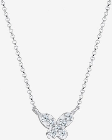 Elli DIAMONDS Ketting 'Schmetterling' in Zilver: voorkant